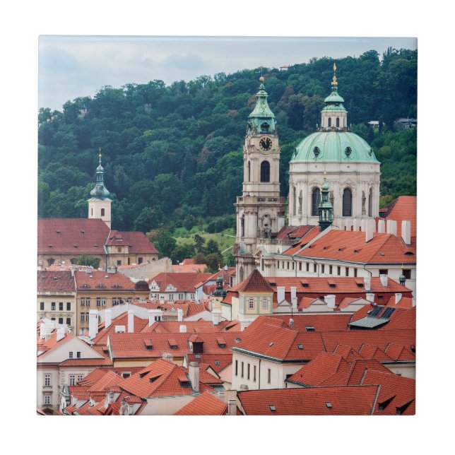 St. Nicholas Church - Prague, Czech Republic Tile (Front)