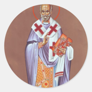 st. nicholas classic round sticker