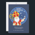 St. Nicholas Day Greeting Card<br><div class="desc">A festive St. Nicholas Day card perfect for sharing. (Winter vector created by freepik - www.freepik.com). The card is easy to customise with your wording, font, font colour and paper shape options. Not exactly what you're looking for? All our products can be custom designed to meet your needs at no...</div>