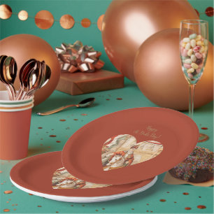 St. Nicholas Heart Sinterklaas St. Nick's Day Pape Paper Plate