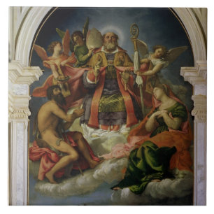 St. Nicholas in Glory with Saints Tile