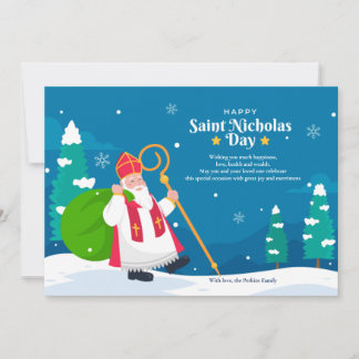 St. Nicholas in Snow Greeting Card