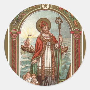 St. Nicholas of Myra Bishop Classic Round Sticker