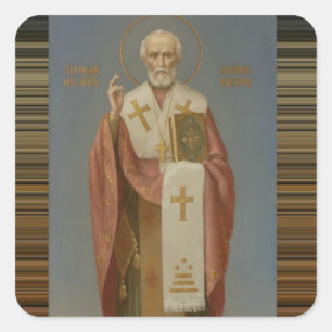 St. Nicholas of Myra Bishop Square Sticker