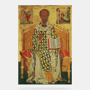 St. Nicholas of Myra Byzantine Orthodox Icon Acrylic Sign