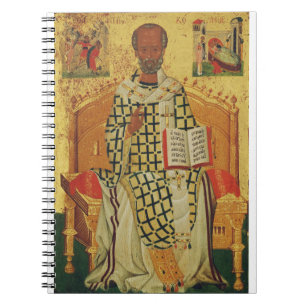 St. Nicholas of Myra Byzantine Orthodox Icon Notebook