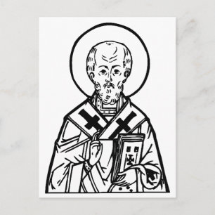 St. Nicholas of Myra Byzantine Orthodox Icon Postcard