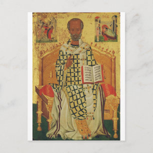 St. Nicholas of Myra Byzantine Orthodox Icon Postcard