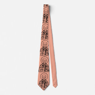 St. Nicholas of Myra Byzantine Orthodox Icon Tie