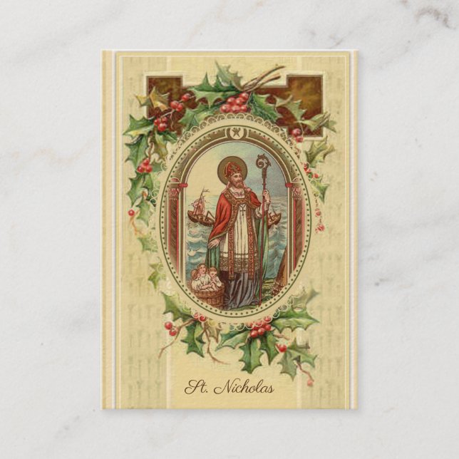 St. Nicholas of Myra Prayer Holy Cards (Front)