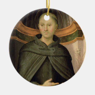St. Nicholas of Tolentino (panel) Ceramic Tree Decoration