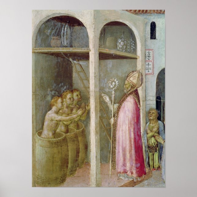 St. Nicholas Resuscitates the Three Children Poster (Front)
