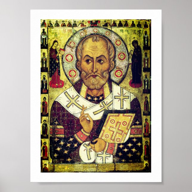 St. Nicholas Russian icon Poster (Front)