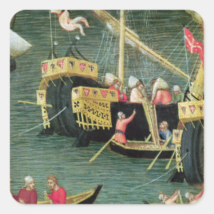 St. Nicholas Saves Mira from Famine Square Sticker