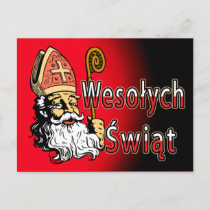 St. Nicholas Wesolych Swiat Postcard