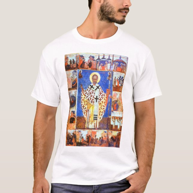 St Nicholas with Scenes from his Life2 T-Shirt (Front)