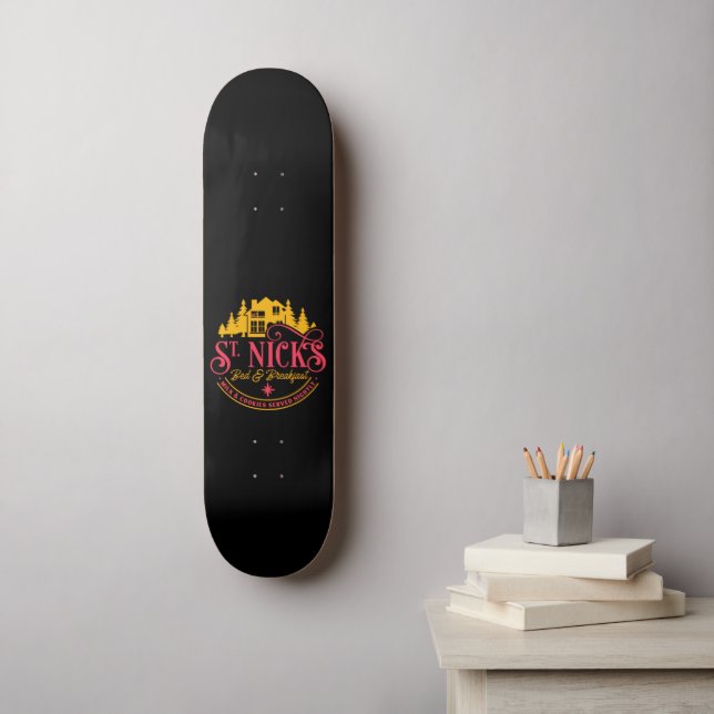 ST-NICKS BED & BREAKFAST funny christmas          Skateboard (Wall Art)