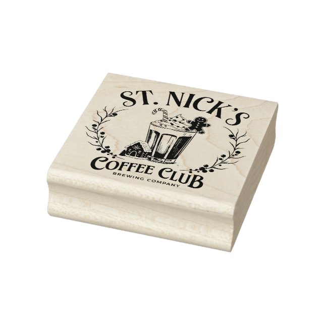 St. Nicks Coffee Club Brewing Company Rubber Stamp (Stamp)