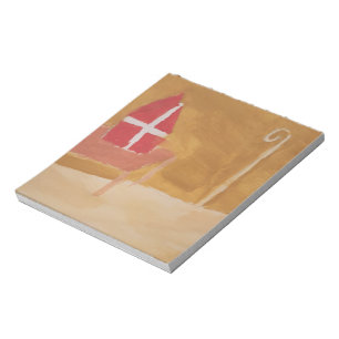 St. Nick's Day Dutch Sinterklaas Watercolor Mitre Notepad