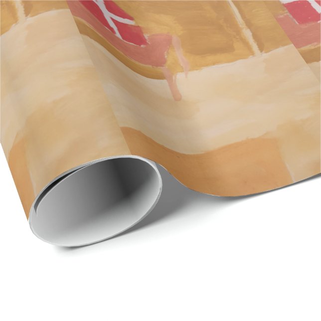 St. Nick's Day Dutch Sinterklaas  Watercolor Mitre Wrapping Paper (Roll Corner)