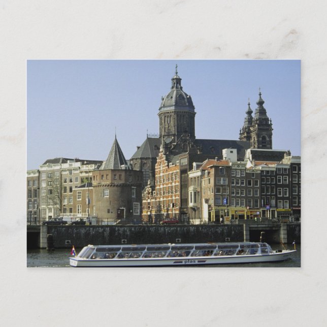 St. Nicolaaskerk and the Tower of Tears, Amsterdam Postcard (Front)