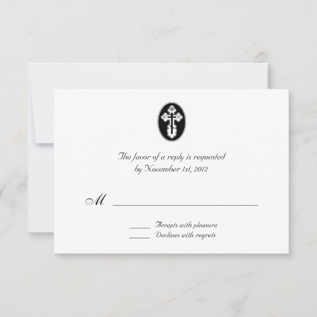St. Olga Cross - Wedding Reply / RSVP Cards (Front)