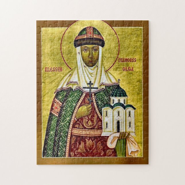 St. Olga of Kiev Orthodox Christian Icon Jigsaw Puzzle (Vertical)