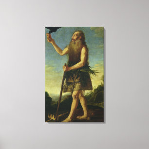 St. Onuphrius (oil on canvas) Canvas Print