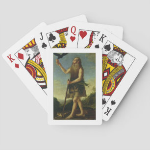 St. Onuphrius (oil on canvas) Playing Cards