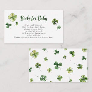St. OPatrick's Day Shamrock Lucky Books for Baby Enclosure Card