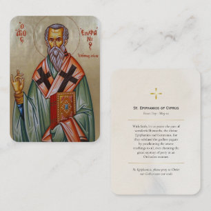 St. Pachomius the Great Orthodox Christian Icon Place Card