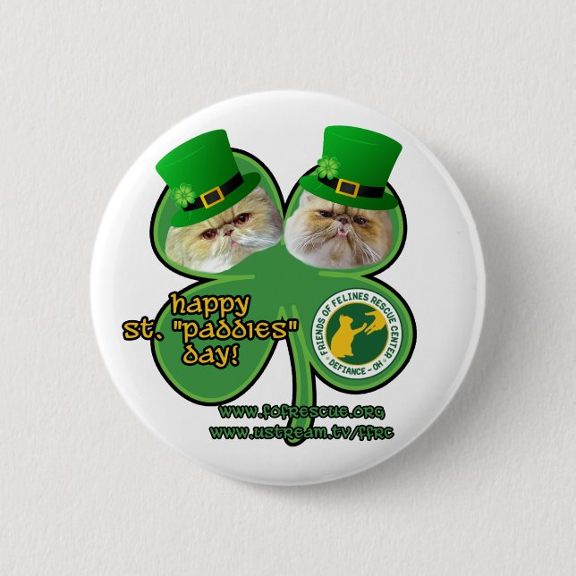 st. paddies day button - design 2 (Front)