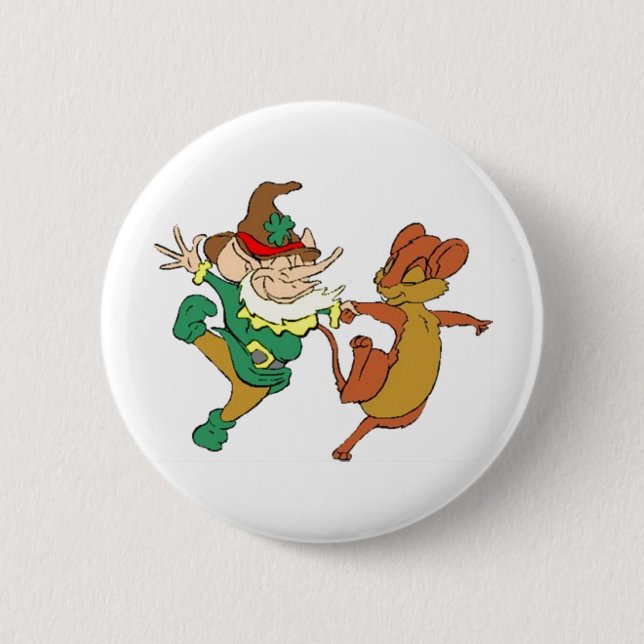 St. Paddy’s Odd Couple 6 Cm Round Badge (Front)