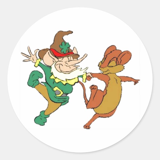 St. Paddy’s Odd Couple Classic Round Sticker (Front)