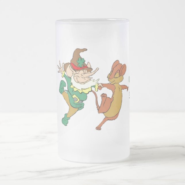 St. Paddy’s Odd Couple Frosted Glass Beer Mug (Center)