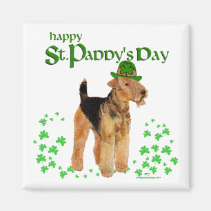 St Paddys Day Airedale Magnet