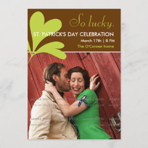 St. Paddy's Day Party Invitations Shamrock Photo