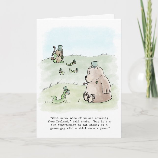 St. Paddy's Day Snakes Holiday Card (Front)