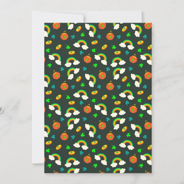 St Paddy's Pattern Holiday Card (Front)