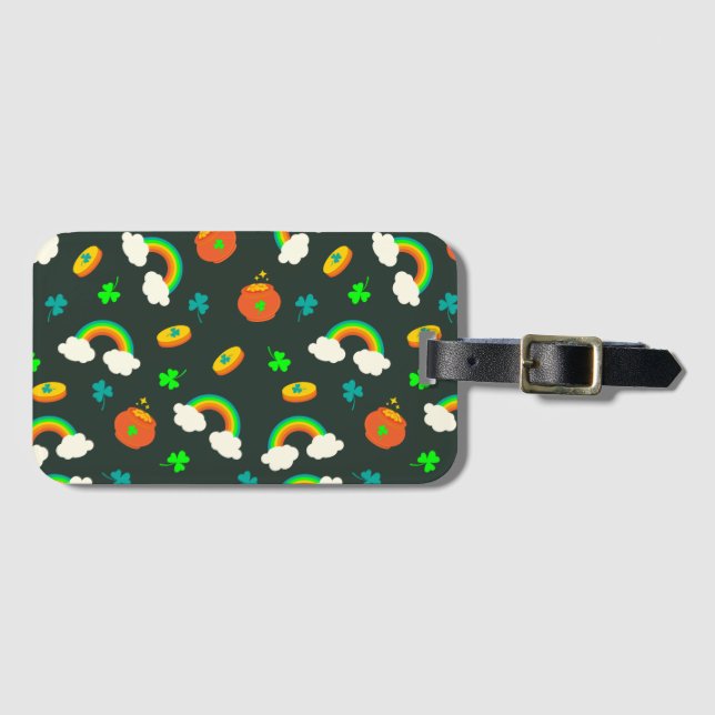 St Paddy's Pattern Luggage Tag (Front Horizontal)