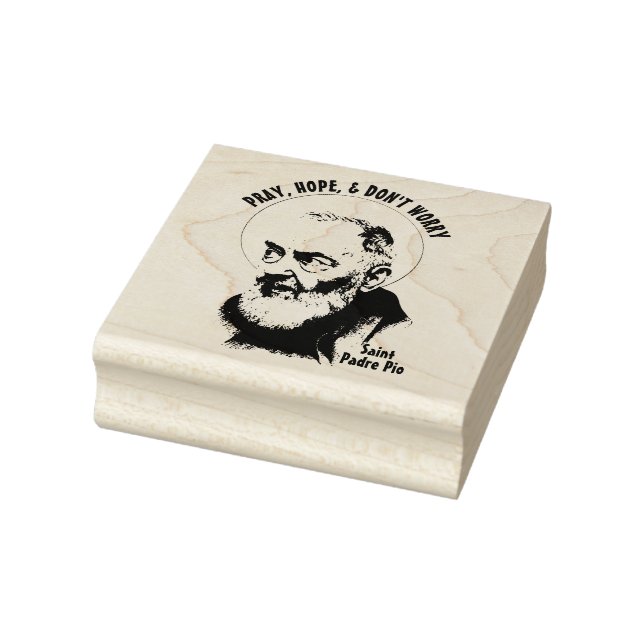 St. Padre Pio Capuchin Priest Catholic  Rubber Sta Rubber Stamp (Stamp)