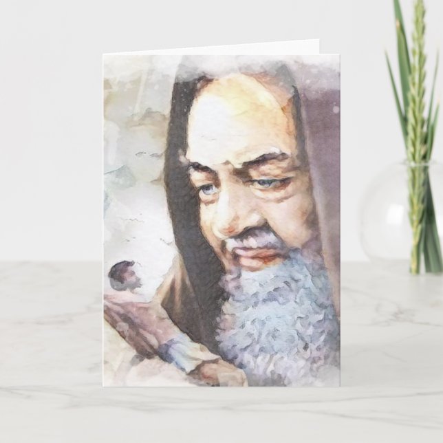 St. Padre Pio Catholic Religious Priest Card (Front)