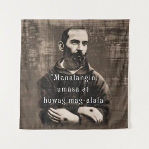 St Padre Pio Catholic Saint Philippine quote  Tapestry