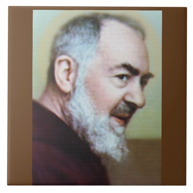 ST PADRE PIO DECORATIVE TILE (Front)