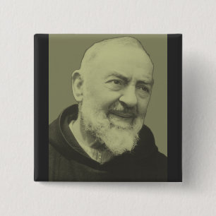 St. Padre Pio of Pietrelcina The Seraphic Priest 15 Cm Square Badge