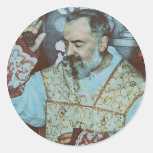 St. Padre Pio of Pietrelcina The Seraphic Priest Classic Round Sticker