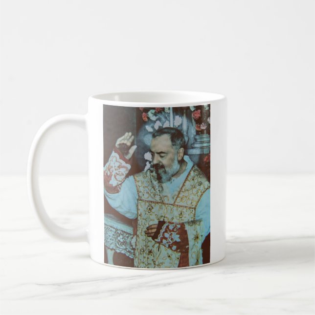 St. Padre Pio of Pietrelcina The Seraphic Priest Coffee Mug (Left)