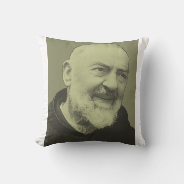 St. Padre Pio of Pietrelcina The Seraphic Priest Cushion (Front)