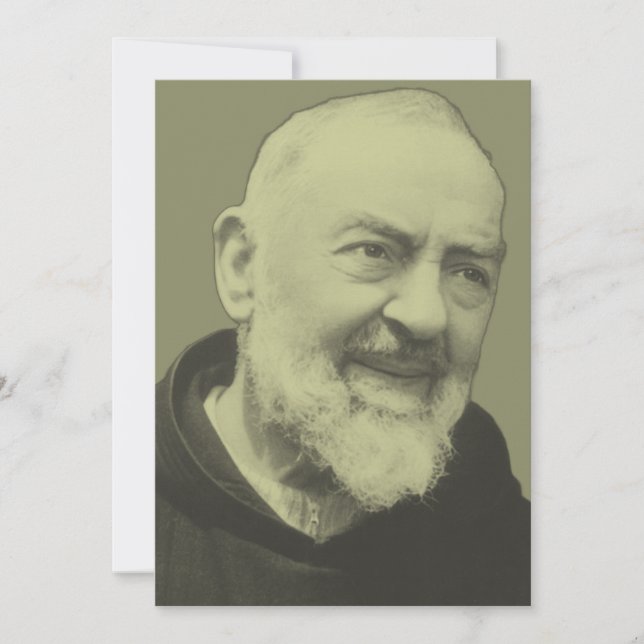 St. Padre Pio of Pietrelcina The Seraphic Priest Holiday Card (Front)