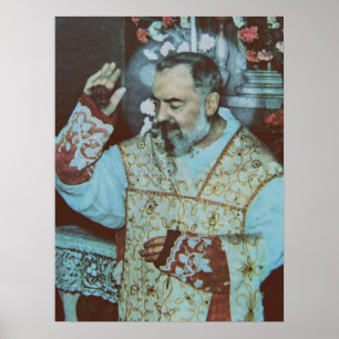 St. Padre Pio of Pietrelcina The Seraphic Priest Poster